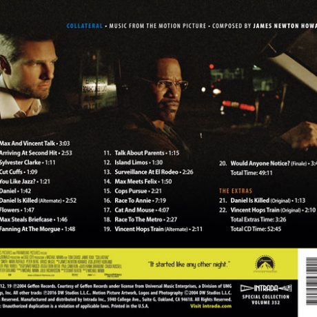Collateral Soundtrack Score (back cover)