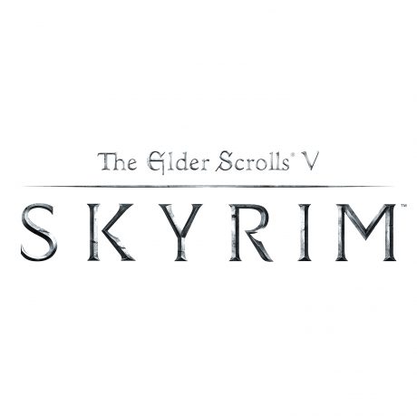 The SKYRIM logo.