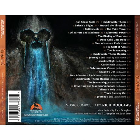 The back cover and track listing.
