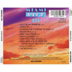 Miami Vice III Soundtrack CD (back)