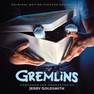 The cover artwork for the official expanded Gremlins soundtrack CD (2xCD!)