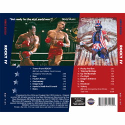 The back sleeve of the Rocky IV score soundtrack release (MAF 7109)