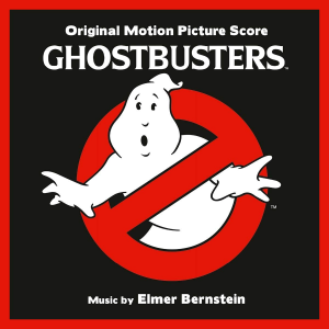 The iconic cover artwork from the Ghostbusters soundtrack (score) album (2019 edition)