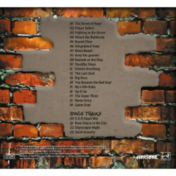 Cover artwork from the Digipak packaging sleeve for Streets of Rage : Perfect Soundtrack (CD) WAYO-009 (back cover)