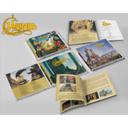 A presentation shot showing the contents of the long-awaited Valhalla soundtrack CD (by Ron Goodwin)