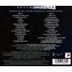 Interstellar Original Motion Picture Soundtrack (2CD) Expanded Edition [back cover]