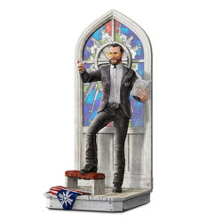 Joseph Seed figure (with stained-glass window backdrop) from Far Cry 5 [figure]