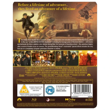 Young Sherlock Holmes (1985) [Blu-ray] [back cover]