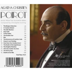 Agatha Christie's Poirot - Music From The Television Series (CD) DMV103 5060293320037 [back cover and track listing]