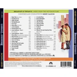 Breakfast at Tiffany's (1961) Music from the Motion Picture [CD] (back cover)