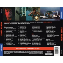 First Blood (1980) Complete Original Motion Picture Soundtrack [2xCD] INT 7185 720258718501 [back cover]