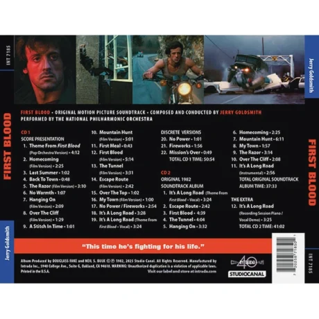 First Blood (1980) Complete Original Motion Picture Soundtrack [2xCD] INT 7185