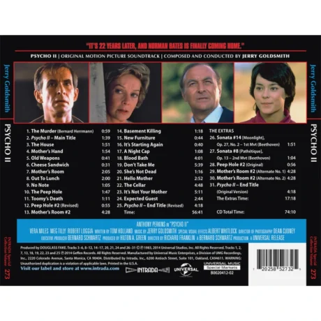 Psycho II (1983) Original Motion Picture Soundtrack [CD]
