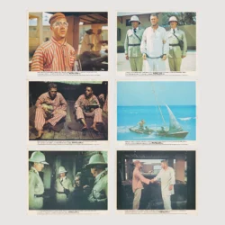An incomplete set of Papillon (1973) UK Front of House Cards [6 of 8]
