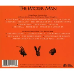 The Wicker Man (1973) The Original Soundtrack Album [CD] SILCD1554 738572155421 [back cover and tracks]